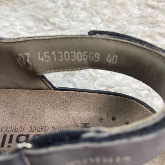 Mephisto Mobils leather gray straps sandals hook and loop Velcro straps EUR SZ40 - Picture 7 of 8